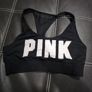 PINK Ultimate Sports Bra Size Medium Black and White